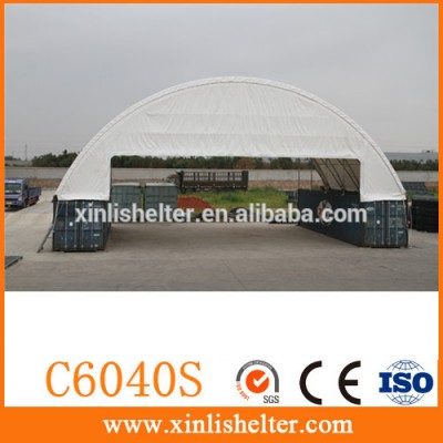 Double Truss Steel Frame Big Half Round PVC Container Shelter